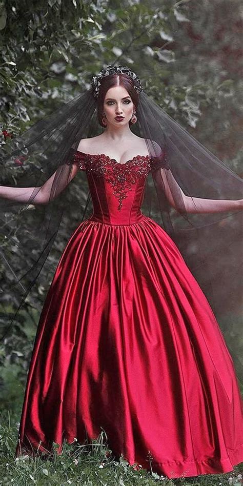 21 gothic wedding dresses challenging traditions gothic wedding dresses ball gown red