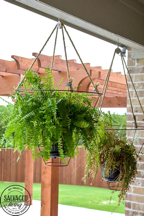 Diy Hanging Basket Tutorial For Porch Decor Salvaged Living
