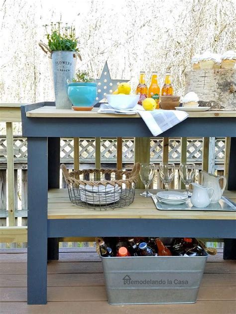 DIY - Outdoor Serving Cart in 2020 | Outdoor buffet tables, Diy outdoor