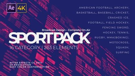 Sports Broadcast Package Videohive After Effectspro Video Motion