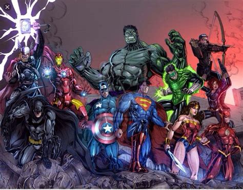 Avengers And Justice League Vs Darkseid Galactus Thanos And