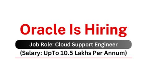 Oracle Is Hiring Cloud Support Engineer Job Work From Office Job