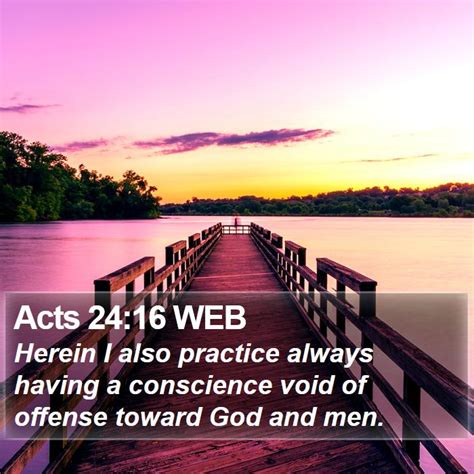 Acts 2416 Web Herein I Also Practice Always Having A Conscience
