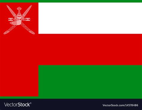 National Flag Sultanate Oman Royalty Free Vector Image