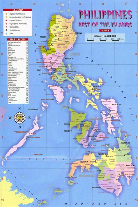 Large Political And Administrative Map Of Philippines Philippines