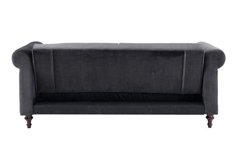Order Velvet Sofa Bed Chesterfield Style Dark Blue Uk