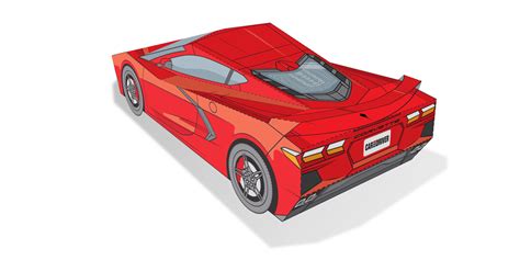Build Your Own Paper C8 Corvette