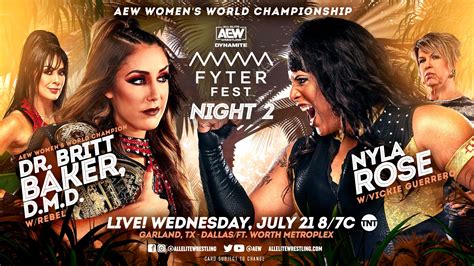 Aew Has Released The Official Match Graphic For Drbritt Baker Vs Nyla