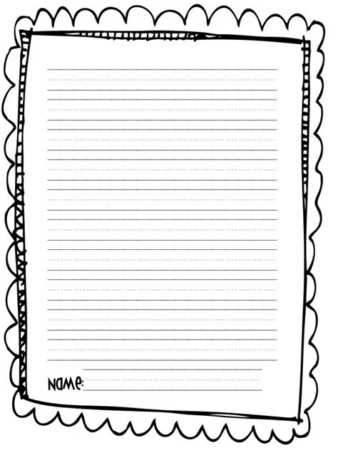 Free, printable lined writing paper for kids. Printable Writing Paper For 2nd Graders - kindergarten ...