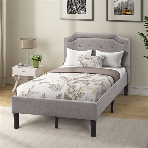 Clearance Twin Bed Frame No Box Spring Needed 2020 Newest Upholstered
