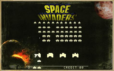Wallpaper Video Game Teks Space Invaders Game Retro Screenshot