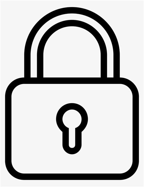 Lock Outlined Padlock Symbol For Security Interface Lock Clipart