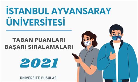 Taban puan ( en son giren adayın puanı ). İstanbul Ayvansaray Üniversitesi 2021 Taban Puanları ve ...