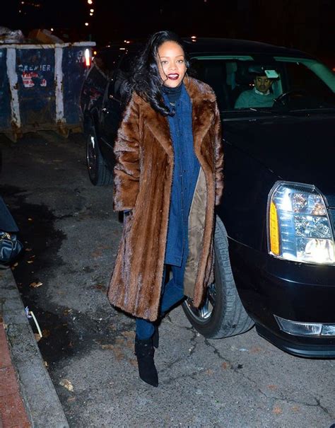 Rihanna Looks Glamorous In Fur Coat As She Shows Off All Her Expensive
