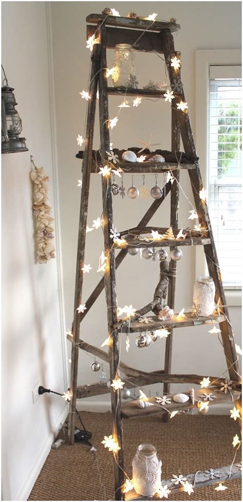 Top 45 Inspirational Ideas How To Repurpose Ladders For Vintage Look Of