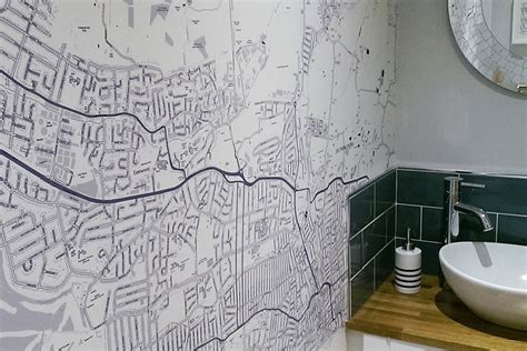 Custom Map Wallpaper Bespoke Map Wall Murals Wallpapered