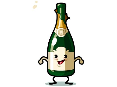 Champagne Boy Animated Gif By Mathieu Beaulieu Funny Cartoon Pictures Cartoon Gifs Animated