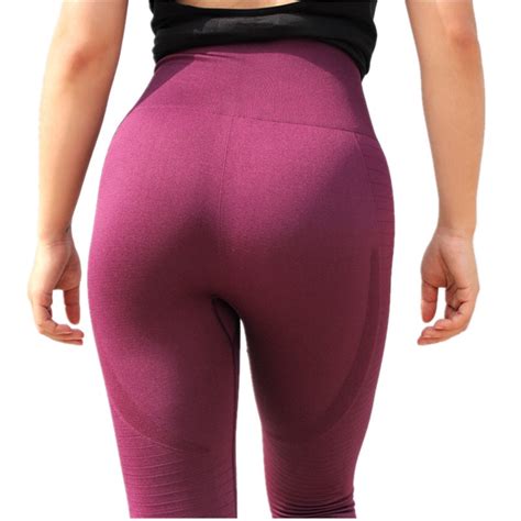 Purple Energy Seamless Yoga Pants Tummy Control Yoga Leggings High
