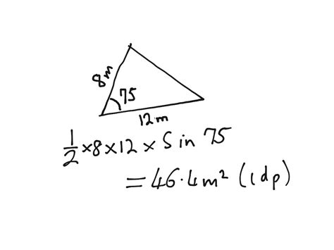 Mh Area Non Right Angle Triangle Math Trigonometry Triangle Formula