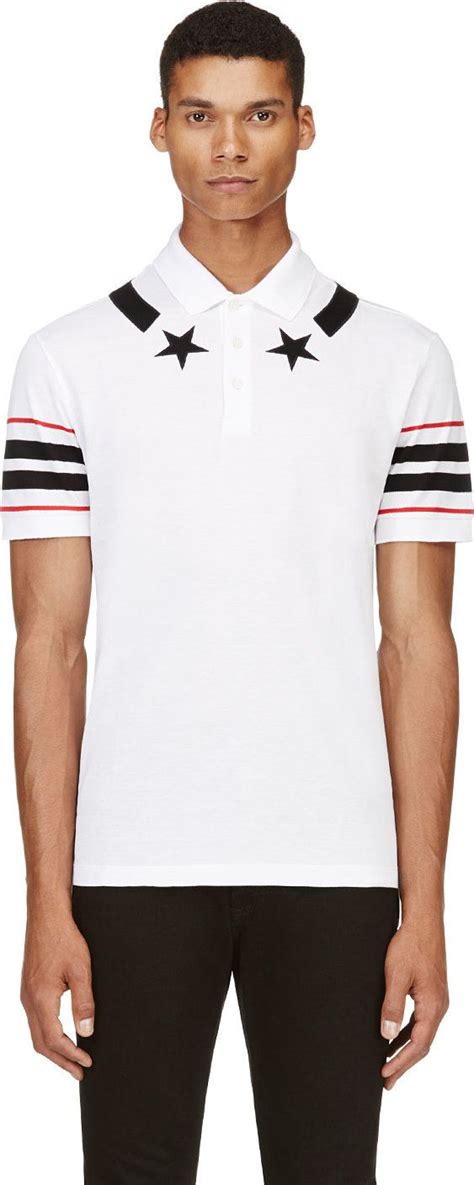 Givenchy White Stars And Stripes Polo Ssense Star Clothing Pique