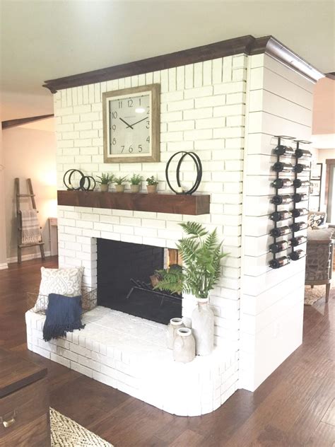 Painting fireplace brick is an easy, quick diy project. DIY Painted Brick Fireplace - Shanty 2 Chic