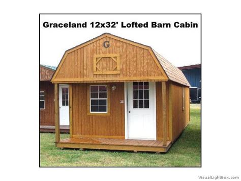 12x32 Graceland Lofted Barn Cabin Lofted Barn Cabin Portable