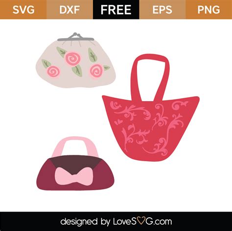 Free Purses SVG Cut File - Lovesvg.com