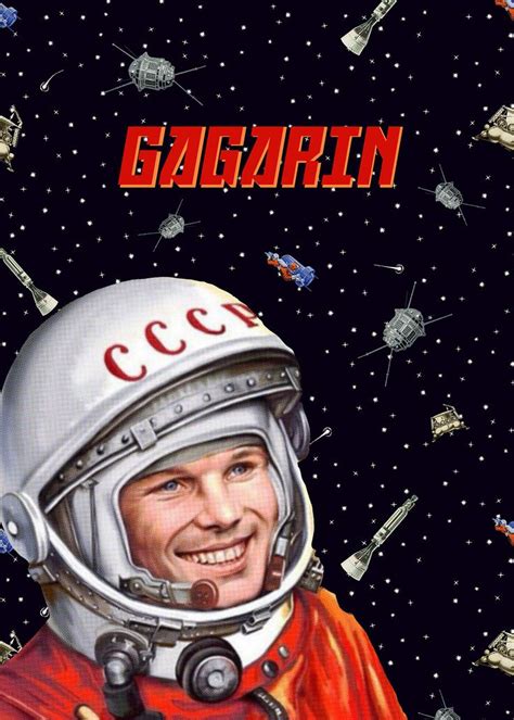 Gagarin First Man In Space Ussr Gagarin Space Art Etsy Space Art