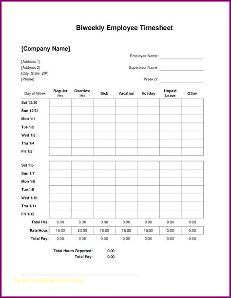 Semi Monthly Timesheet Template Excel Free Download Templates 2
