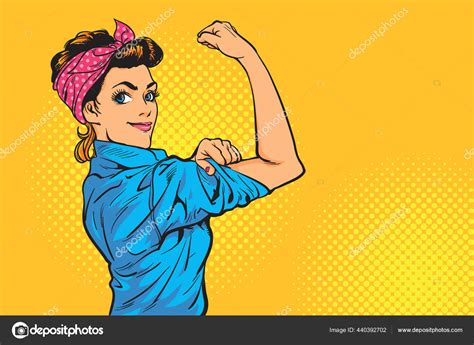 Can Poster Pop Art Sexy Strong Girl Classical American Symbol Stock