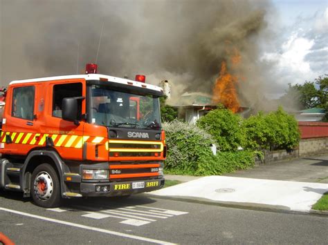Firefighters In Action Palmerston North House Fire 18 Dec 2005