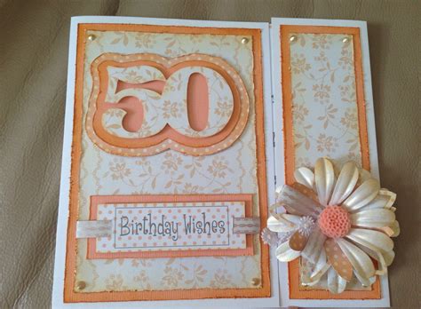 50th Birthday Card Using Docrafts Oyster Blush And Capsule Collection