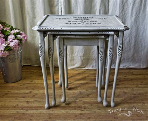 Compare prices on popular products in home furniture. Shabby Chic Nest of Tables no. 15 with print | Touch the Wood