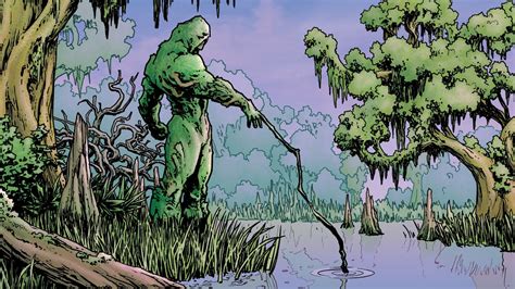 1002983 Forest Illustration Green Cartoon Swamp Thing Comic Books Vertigo Alan Moore