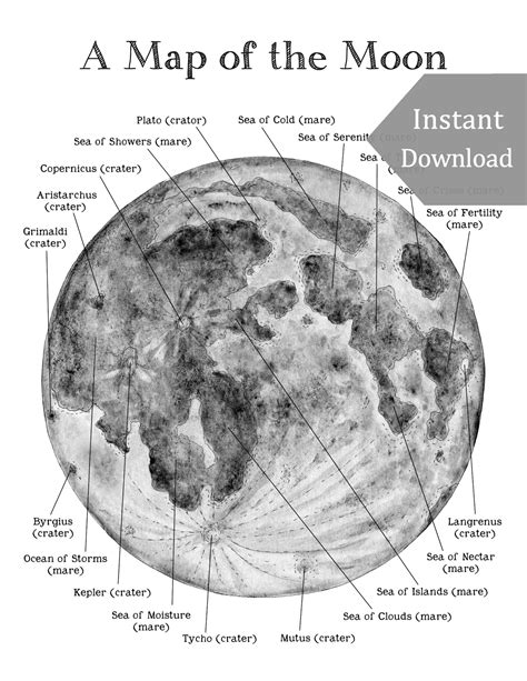Detailed Map Of The Moon