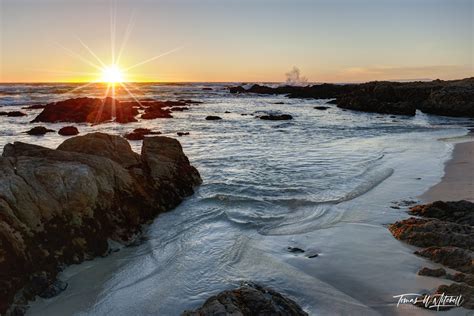Sunset Splash Asilomar State Beach California Tomas W Mitchell