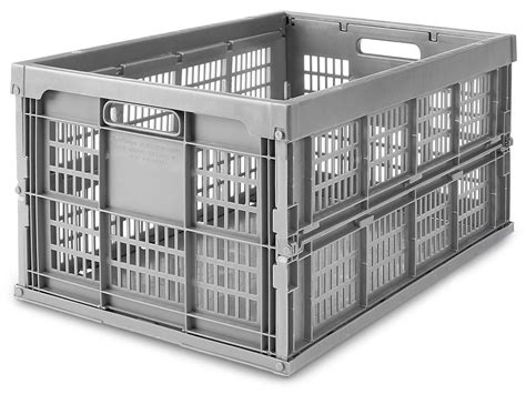 Collapsible Milk Crates 22 X 14 X 11 Gray S 15609gr Uline