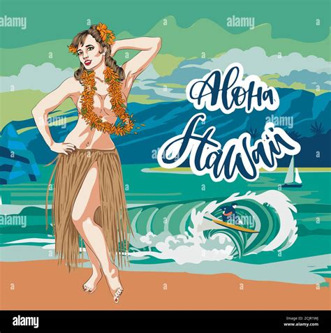 Traditional Hawaii Dress Stock Vector Images Alamy