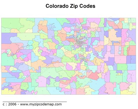 Colorado Zip Code Maps - Free Colorado Zip Code Maps