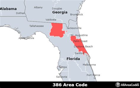 Florida Phone Area Code Map