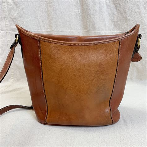 Vintage Bally Brown Leather Crossbody Zip Top Bucket Bag Etsy Australia