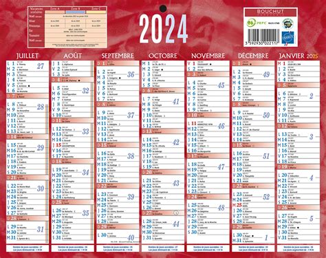 calendrier grégorien prénom 2024