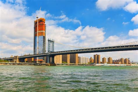 New York View Of The Lower Manhattan And The Manhattan Bridge Ac Stock