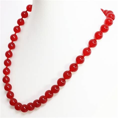 Unique Red 10mm Fashion Round Chalcedony Jades Natural Stone Cute Beads