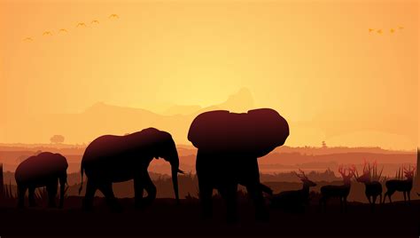 Elephant Silhouette - Download Free Vectors, Clipart Graphics & Vector Art