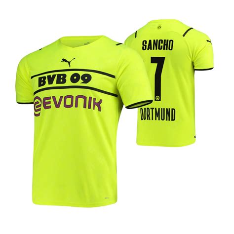 Jadon Sancho Borussia Dortmund Jersey Third Yellow 21 22 Replica