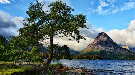 Wallpaper Trees Landscape Forest Mountains Hill Lake Water