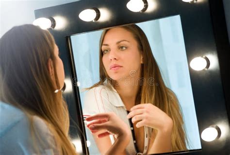 Admiring Herself At The Looking Glass Stock Image Image Of Feast Close 26983175