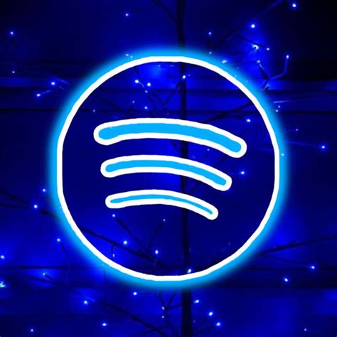 Neon Blue Spotify Icon In 2021 Wallpaper Iphone Neon Blue Wallpaper