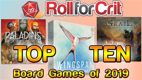 Top Ten Board Games Of 2019 — Roll For Crit